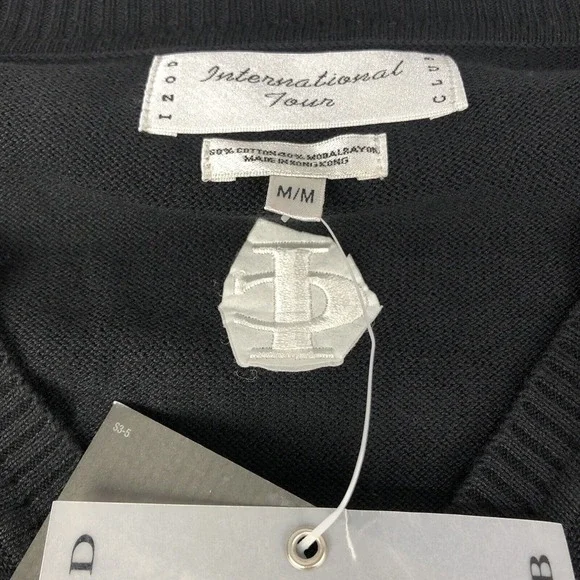 NWT Lot Of 2 Men's Sweater IZOD (blue, Black)V-Neck Pullover Size M. H2O Logo - Picture 4 of 16